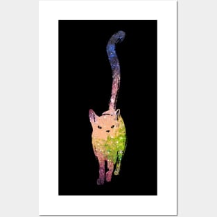 Galaxy Cat Nebula Double Exposure Number 1 Posters and Art